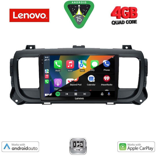Lenovo Ηχοσύστημα Αυτοκινήτου για Toyota Proace 2016 (Bluetooth/USB/AUX/WiFi/GPS/Apple-Carplay/Android-Auto) με Οθόνη Αφής 9"