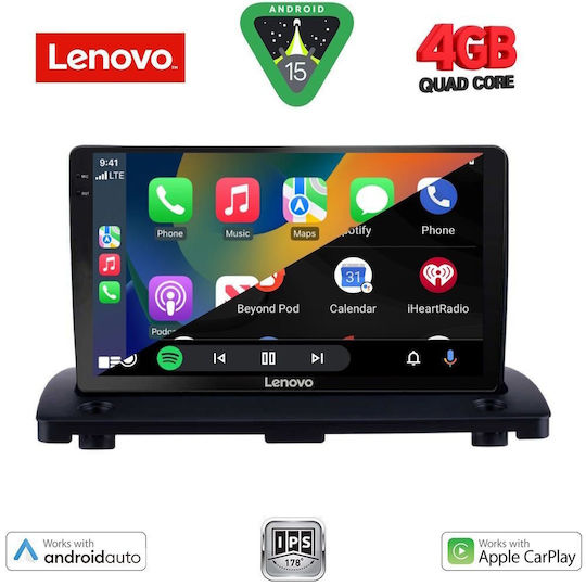 Lenovo Ηχοσύστημα Αυτοκινήτου για Volvo XC 90 2002-2014 (Bluetooth/USB/AUX/WiFi/GPS/Apple-Carplay/Android-Auto) με Οθόνη Αφής 9"