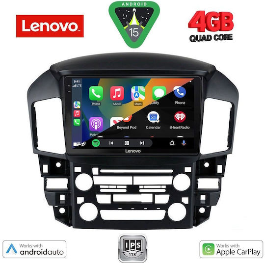 Lenovo Car Audio System for Lexus RX300 1998-2003 (Bluetooth/USB/AUX/WiFi/GPS/Apple-Carplay/Android-Auto) with Touch Screen 9"