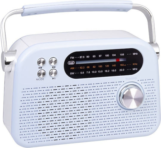 Trevi RDA 70 BR Tragbares Radio mit Bluetooth und USB Light Blue