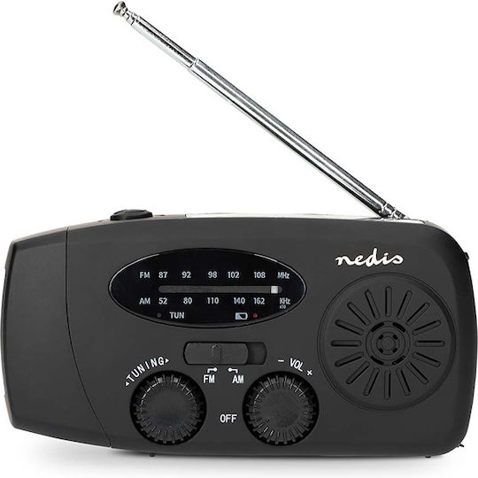Nedis RDFMCR2000BK Portable Radio Solar with USB Black