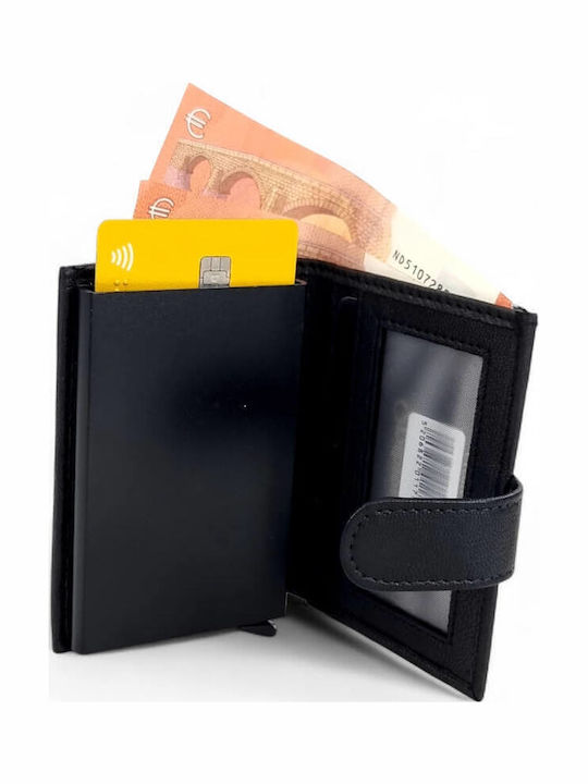 Кожен Мъжки Портфейл с RFID Черен