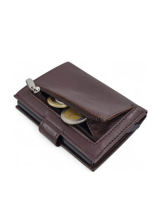 Leather Men's Wallet Classic with RFID Brown