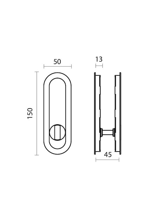 Convex Türgriff Bronze 150mm SDH-14751