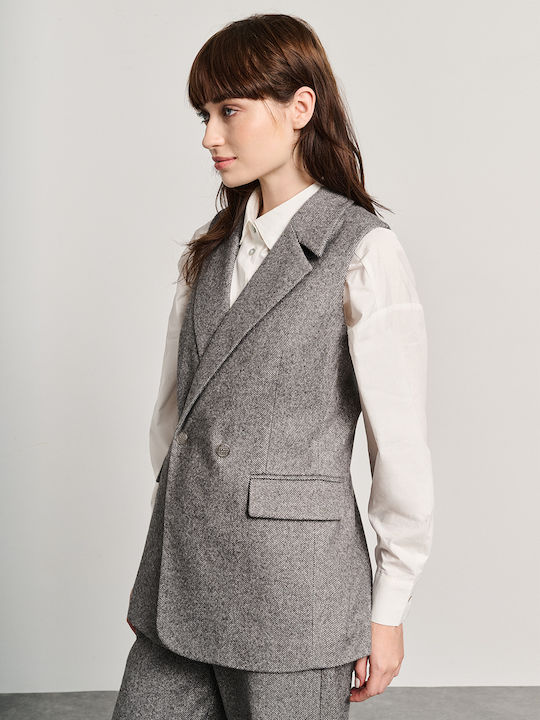 Staff Lang Damen Blazer Gray