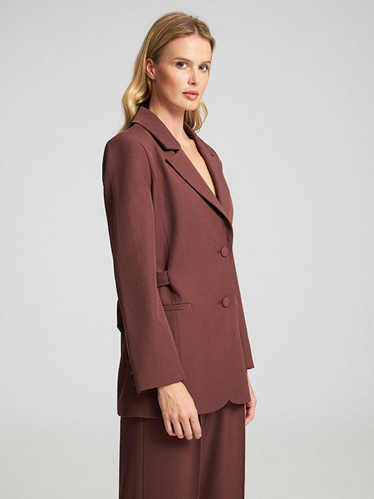 Mind Matter Ariela Women's Blazer Brick
