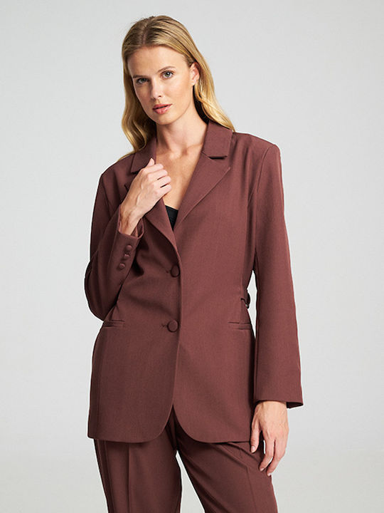 Mind Matter Ariela Women's Blazer Brick