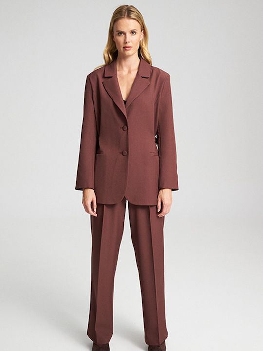 Mind Matter Ariela Women's Blazer Brick