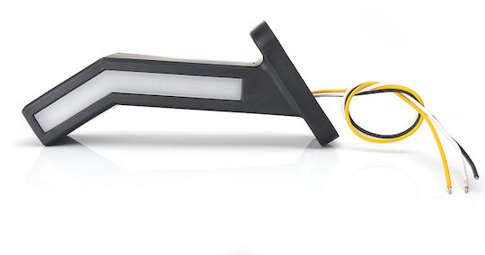 Lumină de poziție LED braț 1259l W168.6dd 12v-24v alb roșu portocaliu semnal de viraj stânga
