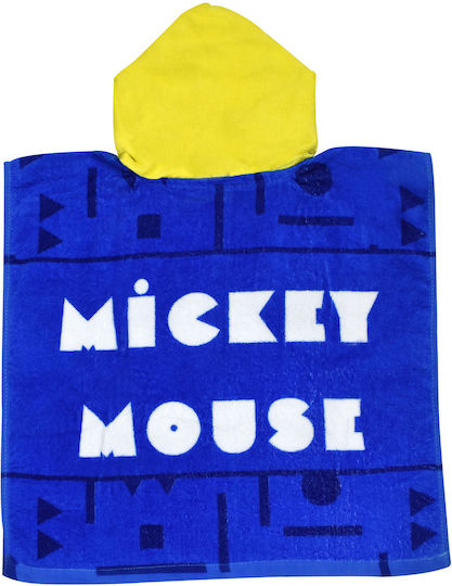 Stamion Poncho de Plajă pentru Copii Mickey 50x100cm Roșu