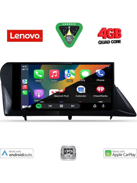 Lenovo Car Audio System for Lexus RX 2009-2014 (Bluetooth/USB/AUX/WiFi/GPS/Apple-Carplay/Android-Auto) with Touch Screen 9"