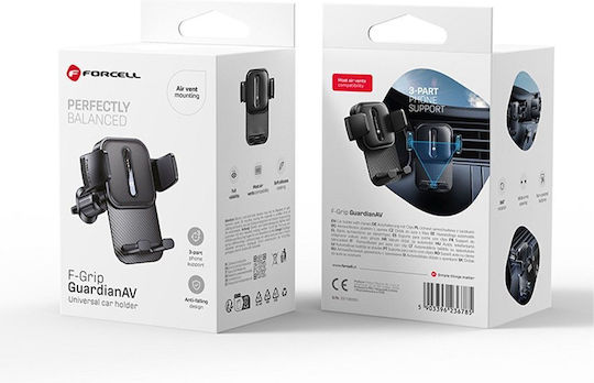Forcell Suport Auto pentru Telefon cu cârlige reglabile Neagră