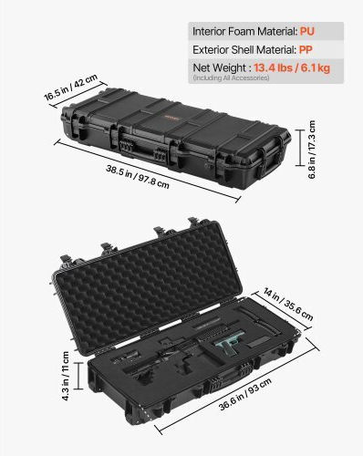 Vevor Black Carbine Case 91.4cm
