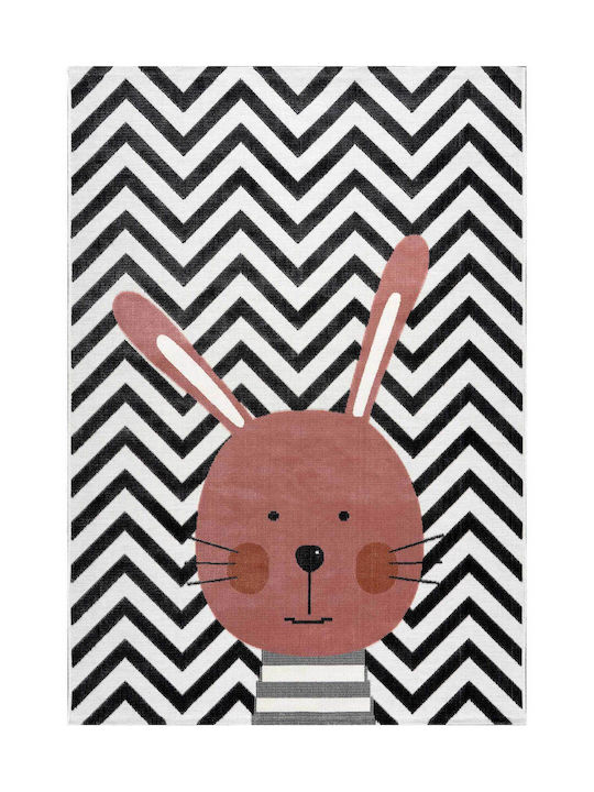 Madi Rabbit Детско килимче Бял 130x190см