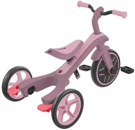 Globber Explorer Trike Ecologic Превозно Средство с Ръкохватка за Родител 4 в 1 за 18 Месеца Berry