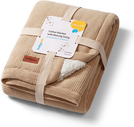 Babyono Decke Wickeltücher für Kinderzimmer Baumwolle Beige 75x100cm
