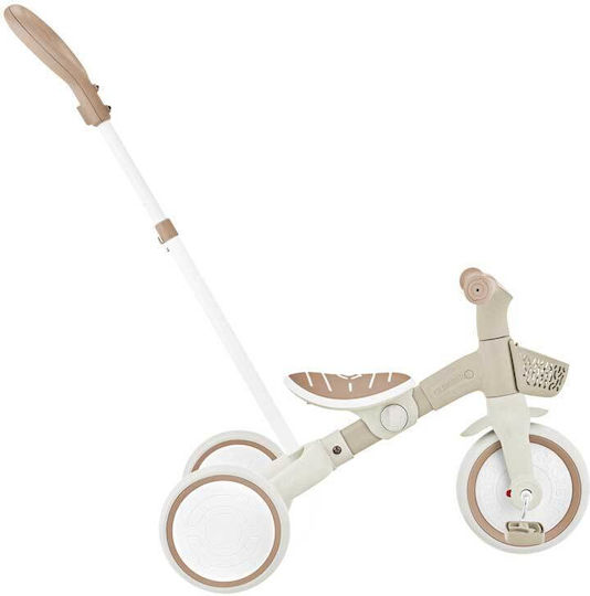 Globber Learning Trike Plus Convertible with Parental Handle 3 in 1 for 1-3 Years Beige