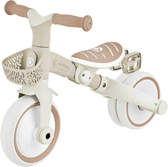 Globber Learning Trike Plus Convertible with Parental Handle 3 in 1 for 1-3 Years Beige