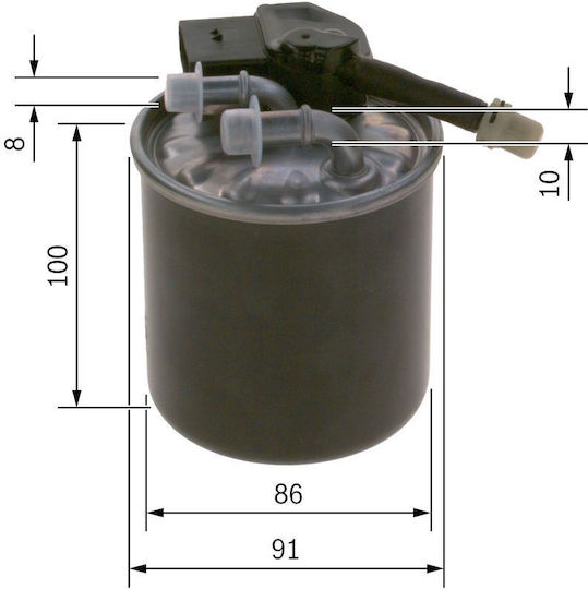 Bosch Kraftstofffilter für Autos Mercedes-Benz E-Klasse / C-Klasse / CLS / Sprinter Mercedes-Benz Sprinter Renault Coupé Hyundai Coupé F026402839