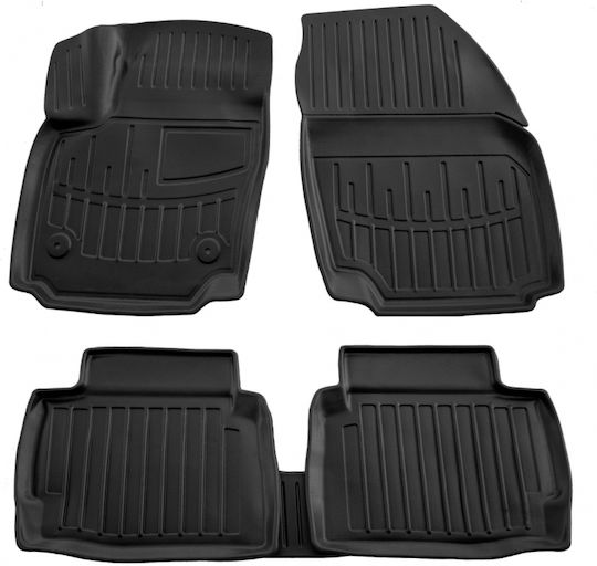 Ford Mondeo 4/5d 2007>2014 Car Mats Rubber Raised Sides Fasteners 5 Pieces