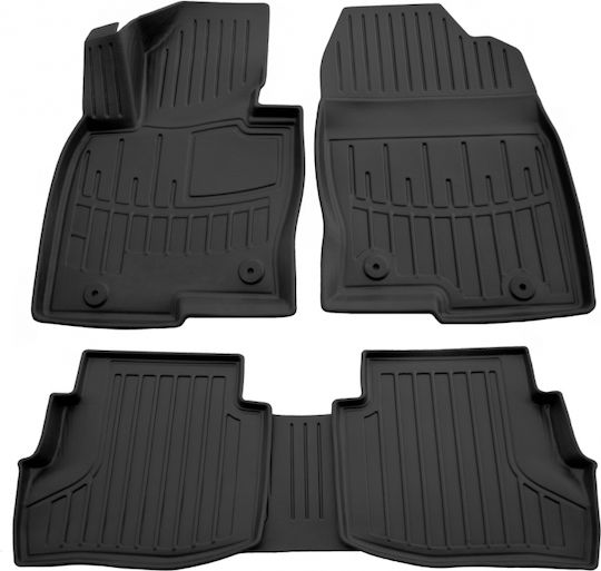 Mazda CX-9 5d 2016+ Car Mats Rubber Raised Sides Fasteners 5 Pieces