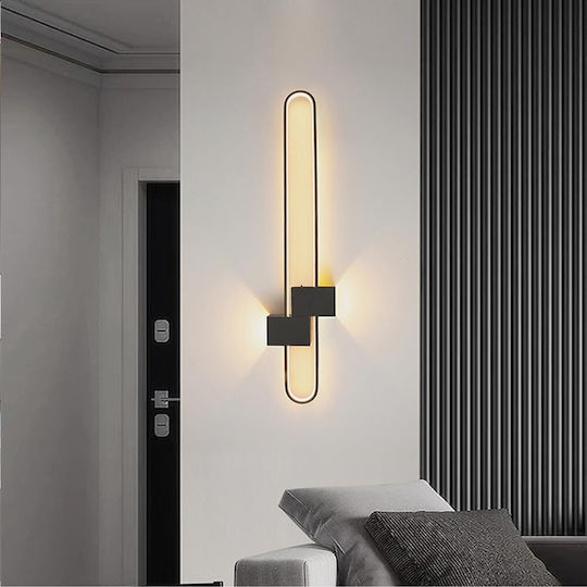 Lamp Wall with Integrated LED Black