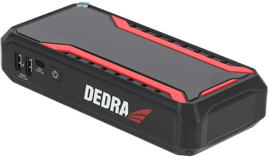 Dedra Portable Car and Motorcycle Battery Starter 12000mAh with Power Bank USB and Flashlight 12V