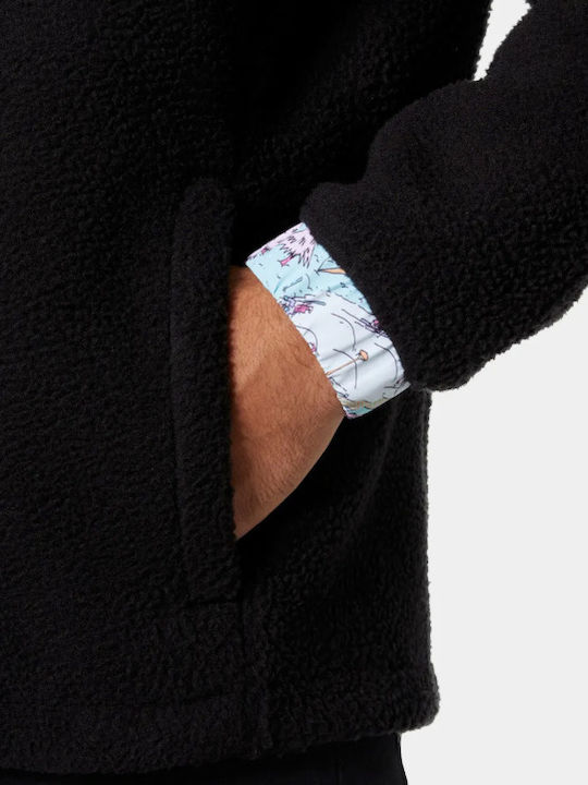 Panorama Ανδρική Ζακέτα Fleece Μαύρη