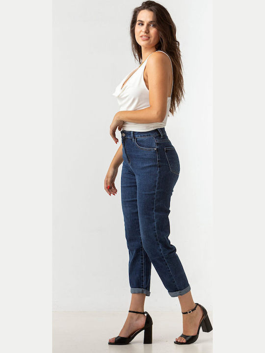 High Waist Women's Jean Trousers in Mom Fit