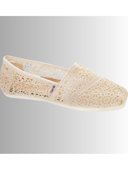 Beige Lace Espadrilles M-02-m Vstore