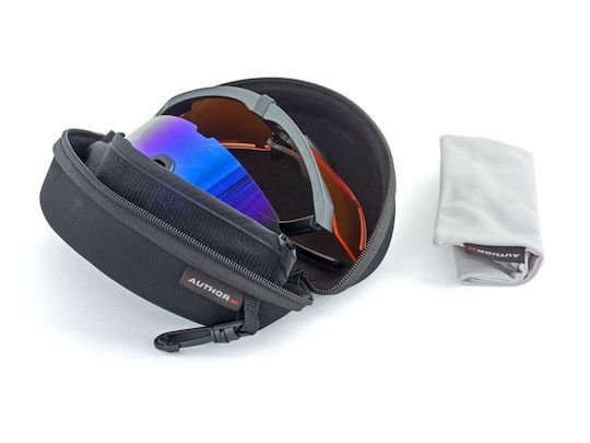 Author Cycling Glasses with Gray Frame & Multicolour Lenses