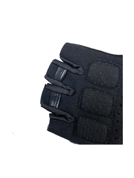 Demaraz Half Finger Cycling Gloves Adults with Gel Blue