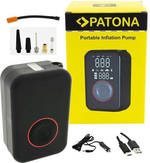 Patona Car Tire Pump 150 PSI Rechargeable 12V