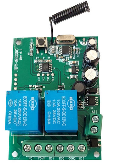 Dual-Channel Command Receiver Kit 2 Remote Controls Kg1285v 12v to 85v