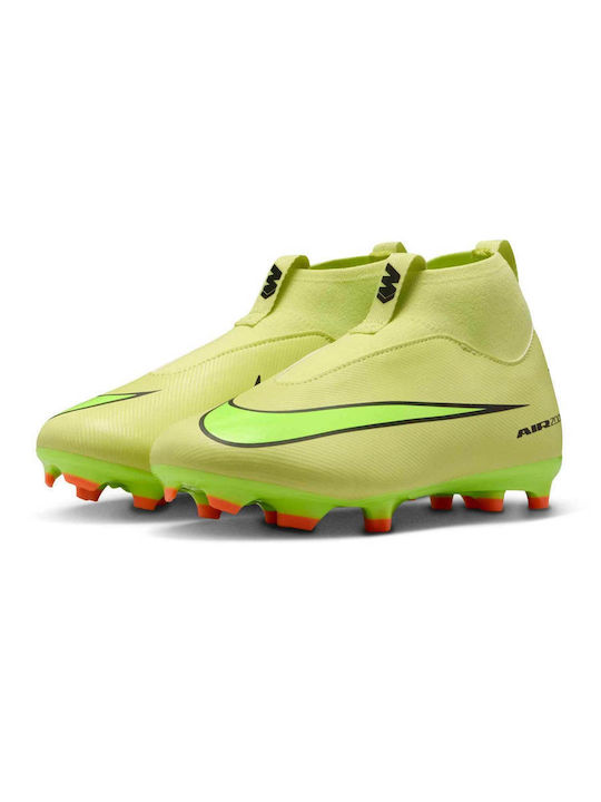 Jr Superfly 10 FG Kids Soccer Cleats Molded Green