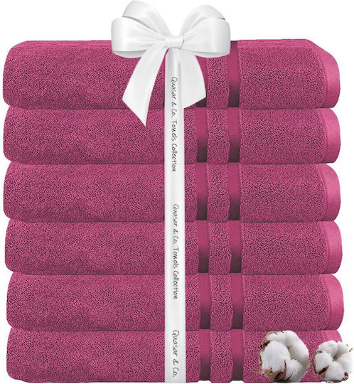 Quasar Prosop De Corp 70x140cm Fuchsia 6 Bucăți Greutate 450gr/m²