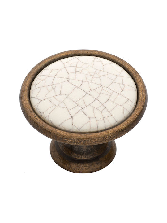 Roline 523 Antique Knob Furniture made of Porcelain Crackers D33mm 523 1pcs