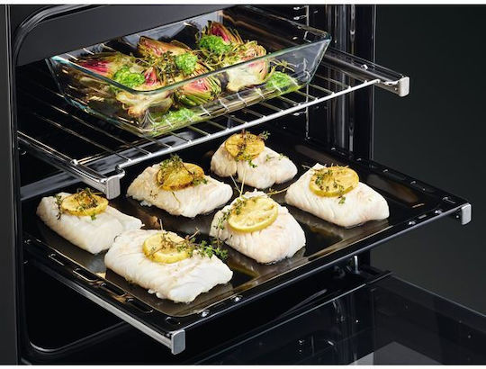 AEG CCB6648BBM Herd 73Es mit Keramikkochfeldern B59.6cm. Inox
