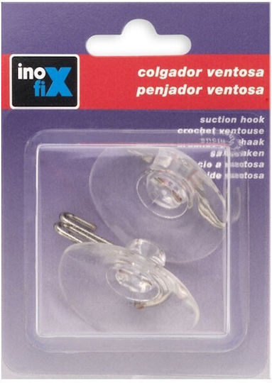 Inofix Haken Badezimmer Einzeln Saugnapf 4x4.5cm Transparentes Inofix Haken Badezimmer Einzeln Saugnapf 4x4.5cm Transparentes