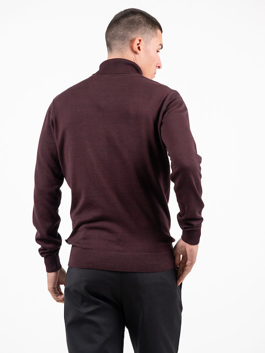 Long Sleeve Burgundy Melange Blouse