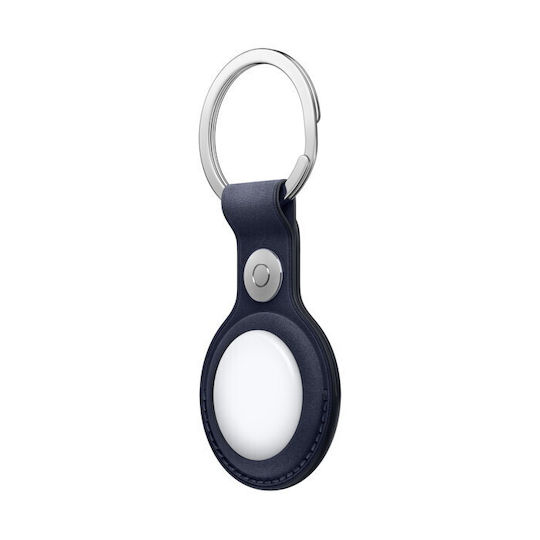 Apple FineWoven Key Ring Калъф за ключодържател Кожа за AirTag Navy
