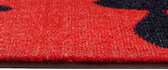 Sdim Fußmatte Teppich mit rutschfester Unterlage Emotion-xs 401 Cats Rot 40x80cm Dicke 8mm
