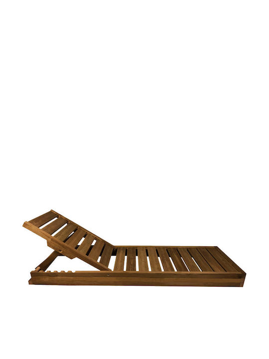 Liegestuhl Hölzernes Braun 191.5x68x15cm.