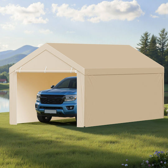 Vevor Κάλυμμα για Κιόσκι Μπεζ με Επίστρωση PU 3x6m