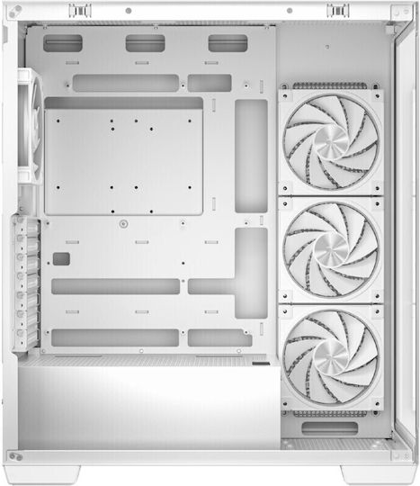 Deepcool CG580 4F V2 Gaming Midi Tower Κουτί Υπολογιστή με Πλαϊνό Παράθυρο και ARGB Φωτισμό Λευκό