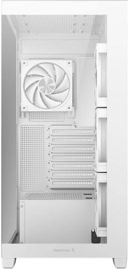 Deepcool CG580 4F V2 Gaming Midi Tower Κουτί Υπολογιστή με Πλαϊνό Παράθυρο και ARGB Φωτισμό Λευκό