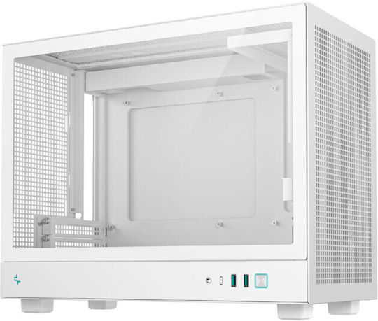 Deepcool CH160 Plus Gaming Mini Tower Computer Case with Side Window White
