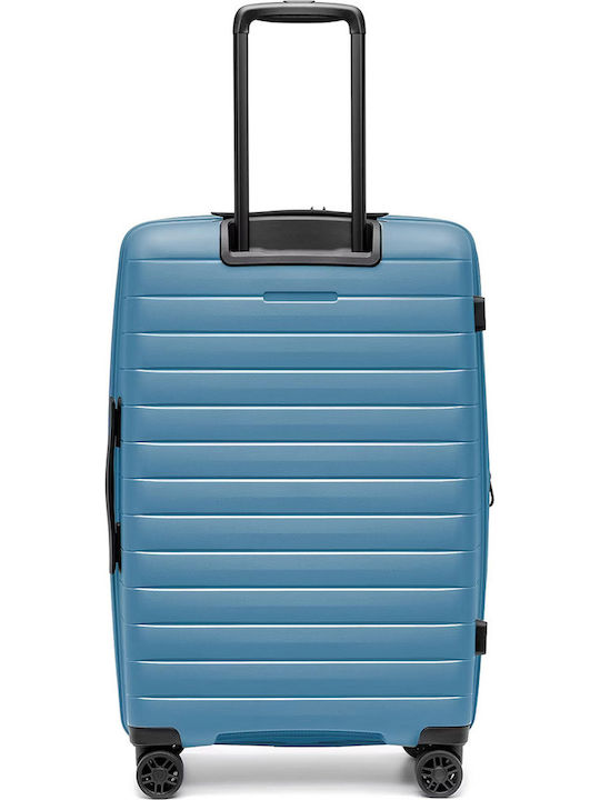 Puccini Seoul Μεσαία Βαλίτσα Ταξιδίου Σκληρή Blue με 4 Ρόδες Ύψους 69εκ.