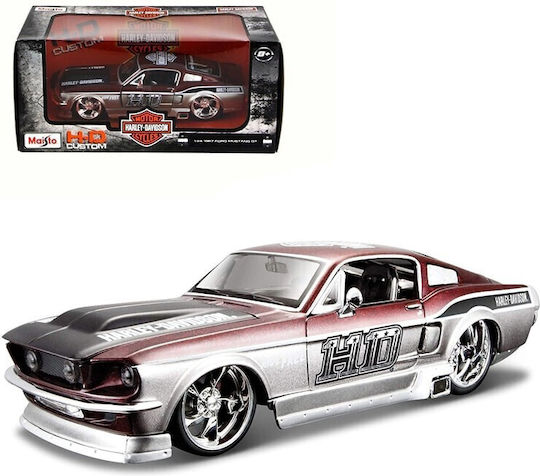 Miniature Maisto Harley-Davidson Custom 1967 Ford Mustang GT