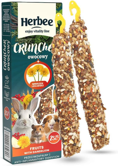 Herbee Cruncher 115gr Nagerfutter für Hasen Früchte Löwenzahn